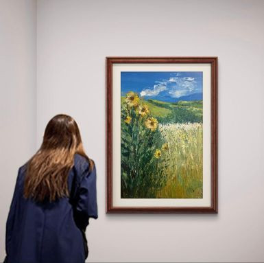 Paisagem com girassóis