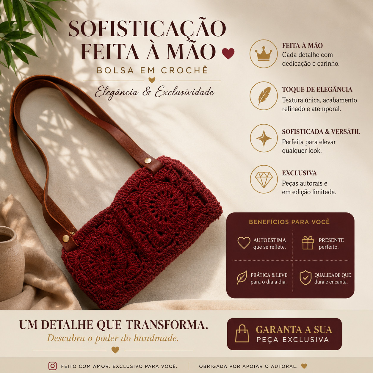 Bolsa crochê